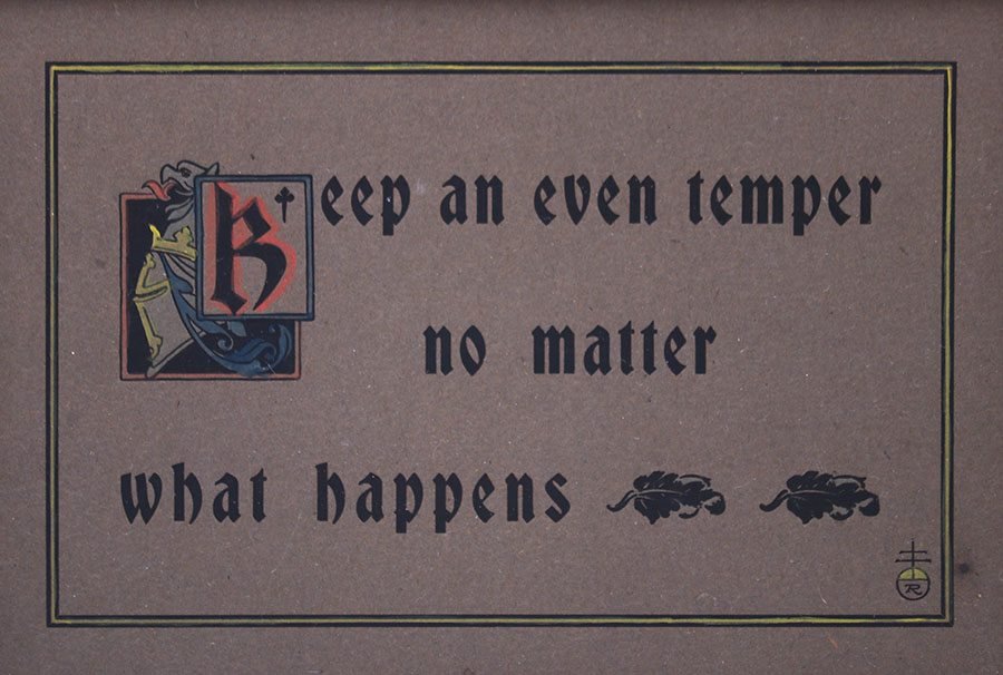 Roycroft Oak Framed Motto c1910 (1 of 3)