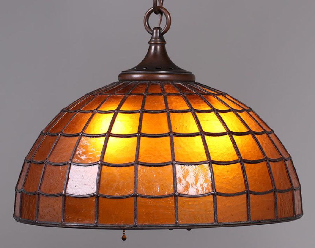 Handel Amber Glass Chandelier C1910 (1 of 3)
