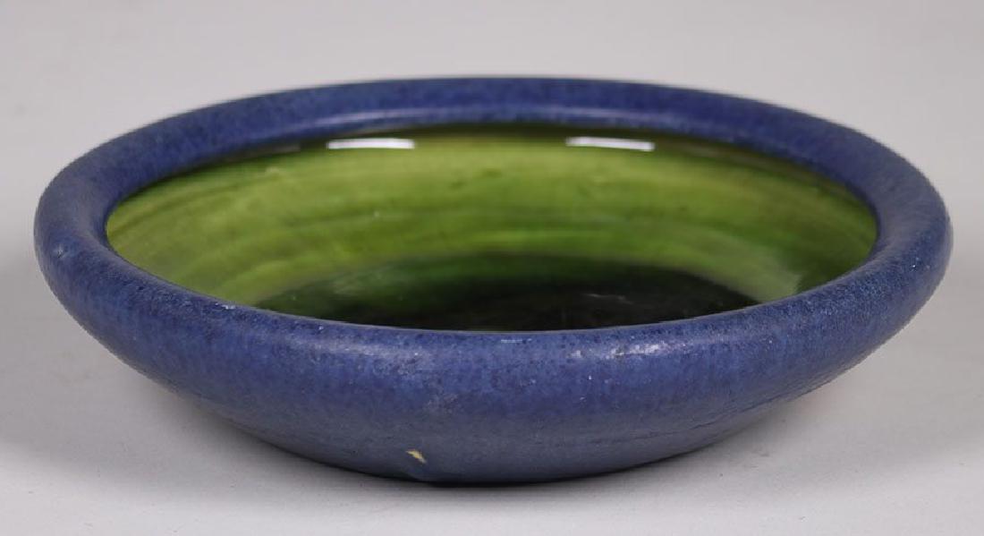 Grueby Pottery Matte Blue and Green Bowl (1 of 3)
