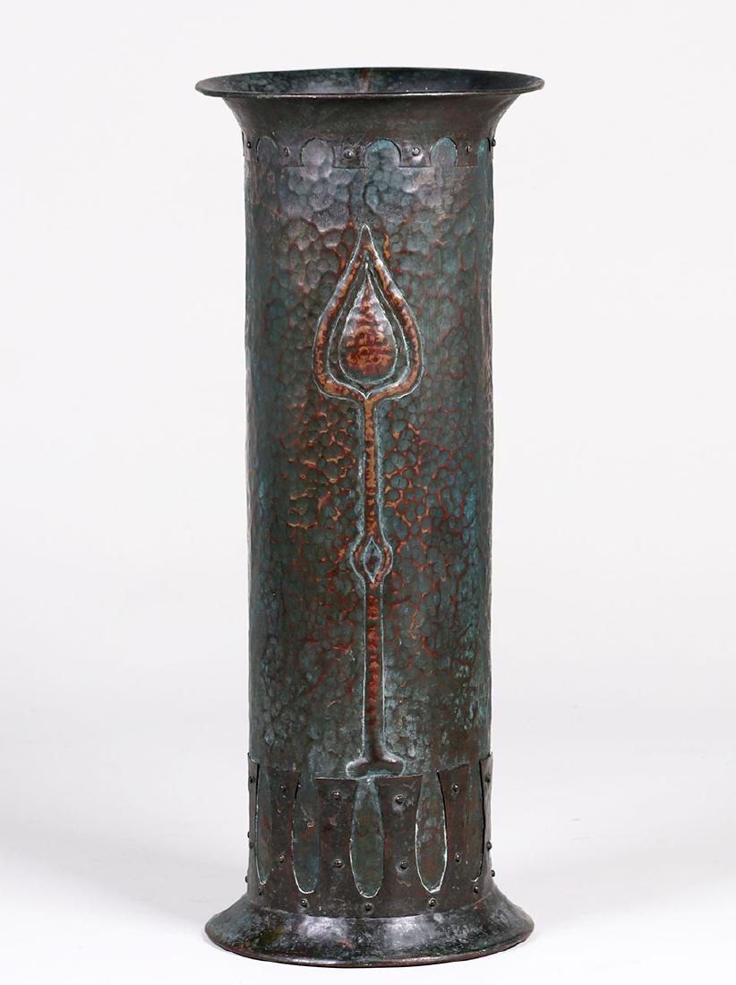 William Souter & Sons Hammered Copper Umbrella Stand (1 of 3)