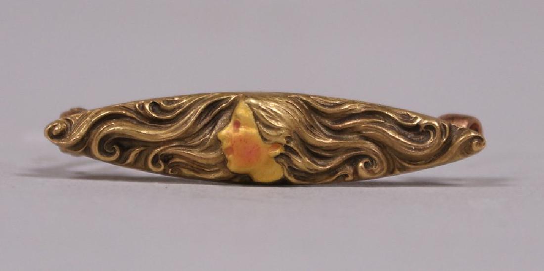 Krementz & Co (Newark, NJ) Art Nouveau 14k Gold Brooch (1 of 2)