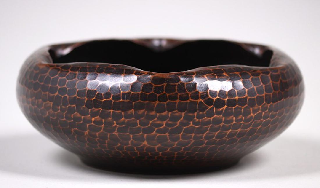 Roycroft Hammered Copper Bowl with Ruffled Rim (1 of 4)