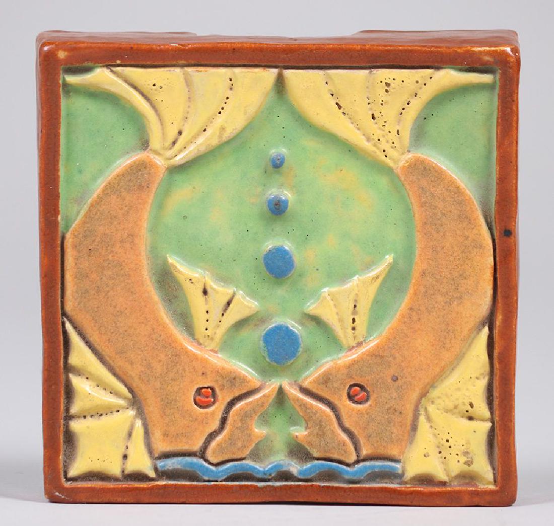 Arts & Crafts Hand-carved Trivet Tile (1 of 4)