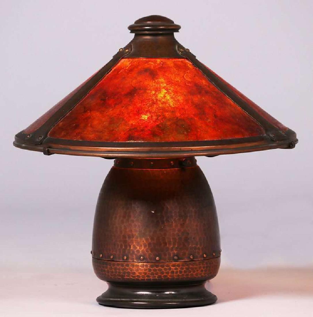 Old Mission Kopper Kraft Hammered Copper and Mica Lamp (1 of 1)