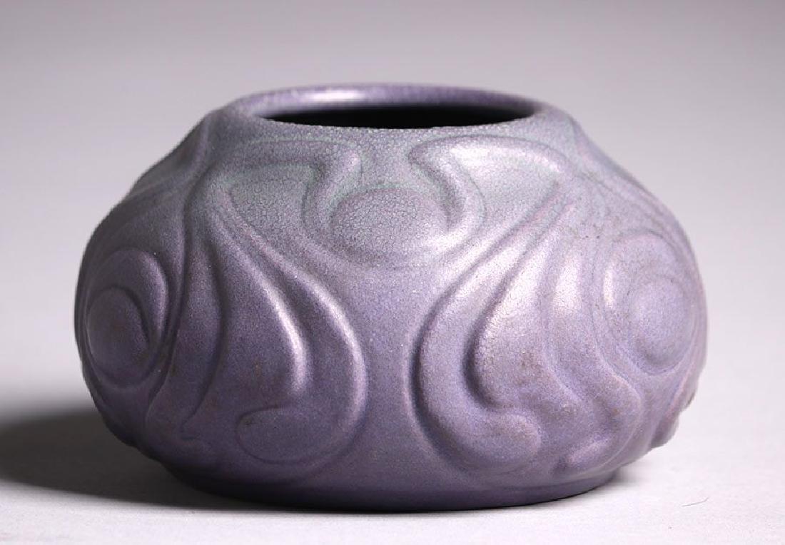 Early Van Briggle Matte Purple Vase Dated 1903 (1 of 3)