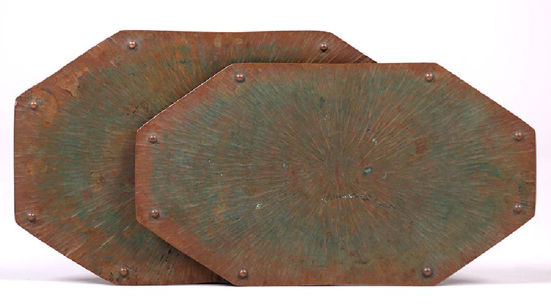 ETC Fish Radial Hammered Copper Trivets - lot of 2 (1 of 4)
