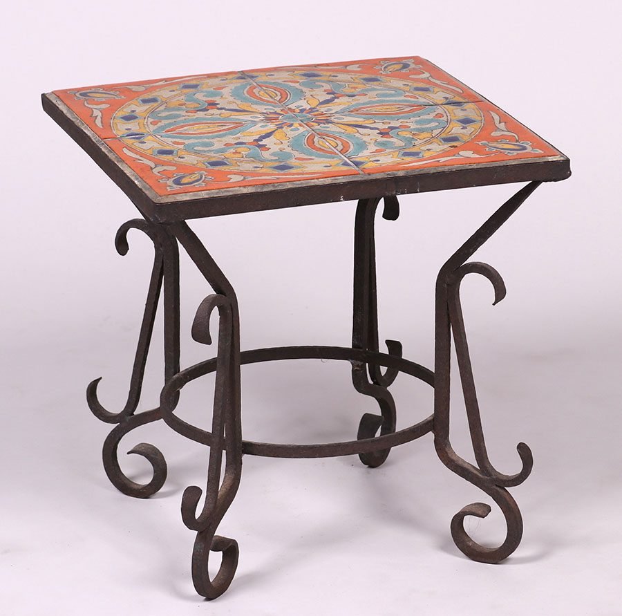 D & M Tile Co Spanish Revival Tile-Top Table c1928-1939 (1 of 3)