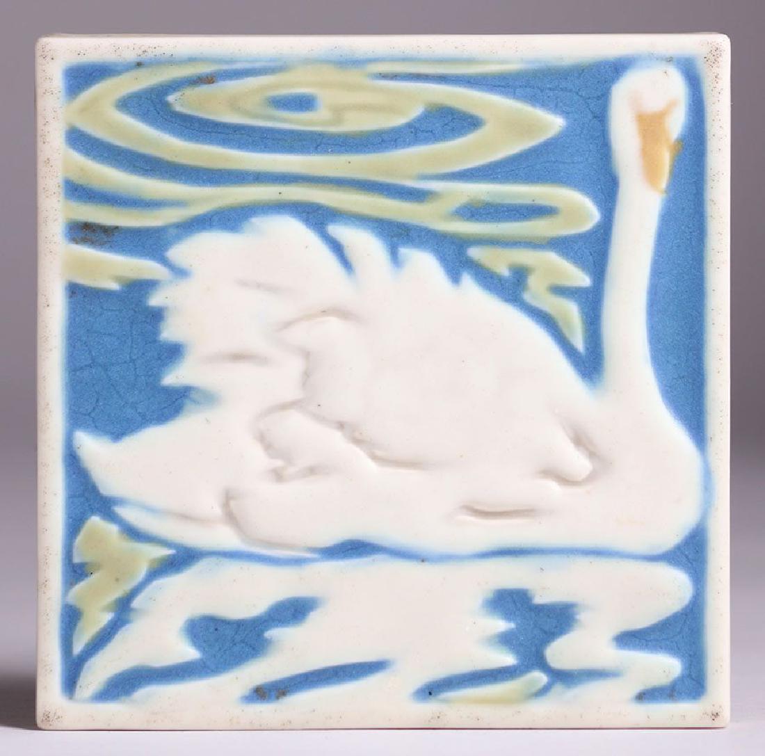 Rookwood Trivet Tile w/ Swan Dated 1925 (1 of 2)