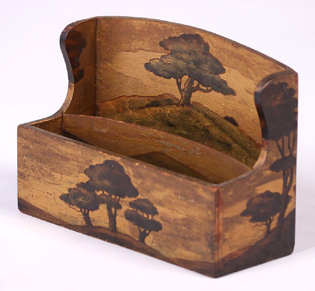 Arthur Grinnell Letter Rack w/ Pyrography (1 of 5)