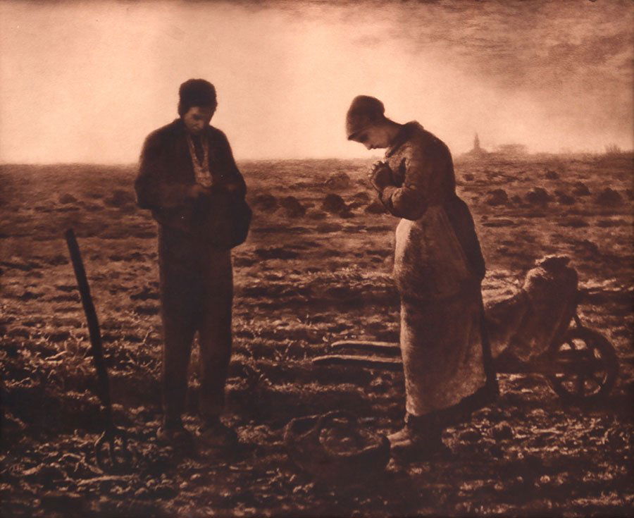 Arts & Crafts Oak Framed Print c1910 (1 of 3)