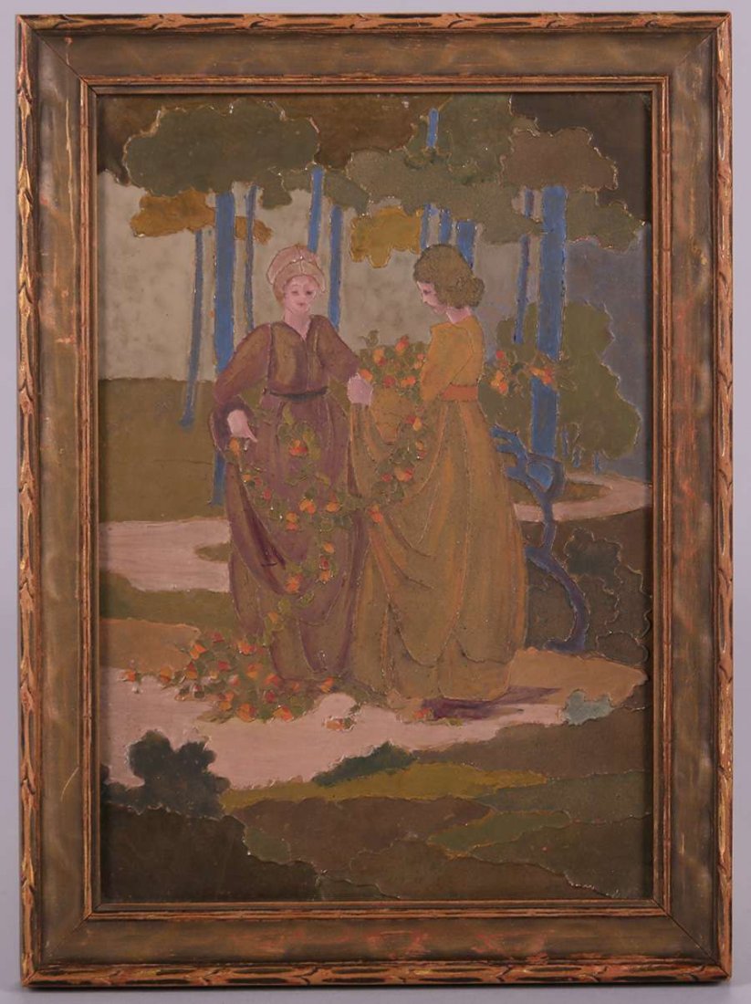 Arts & Crafts Porcelain Tile c1910 (1 of 1)