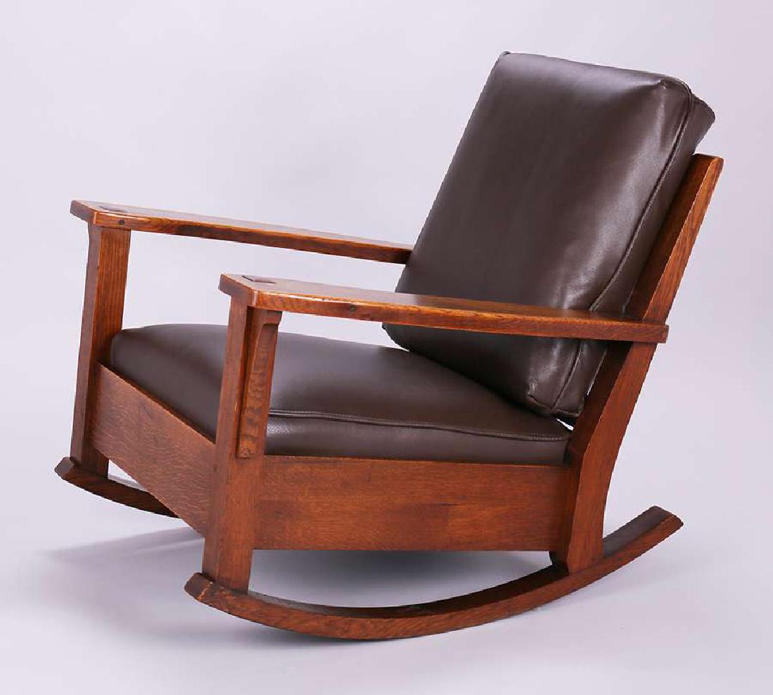 Large Limbert Rocker with Long, Graceful Arms