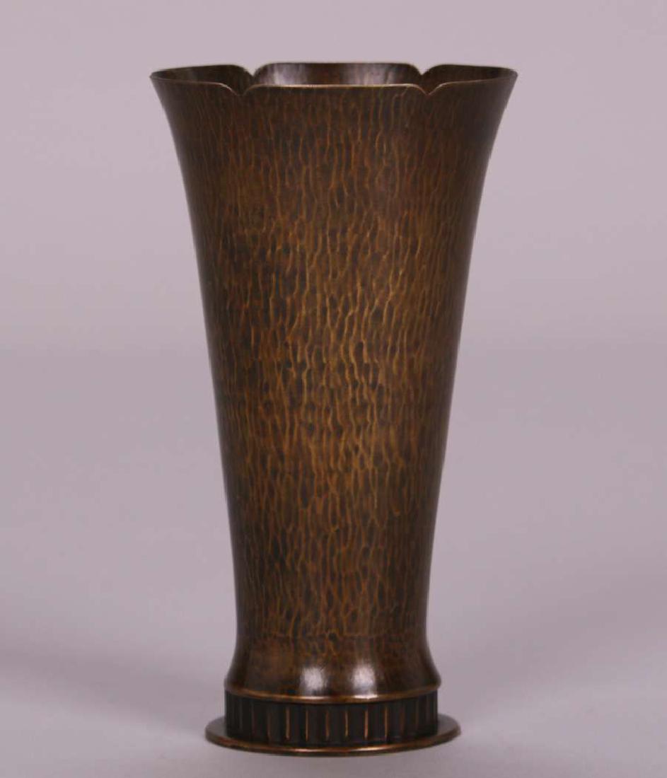 Dirk van Erp Hammered Brass Flared Vase (1 of 3)