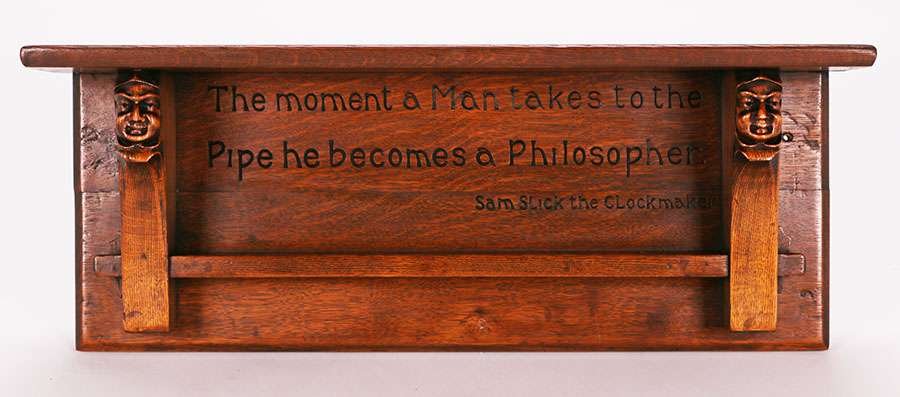 Arts & Crafts Monk-Head Hanging Pipe Rack (1 of 3)