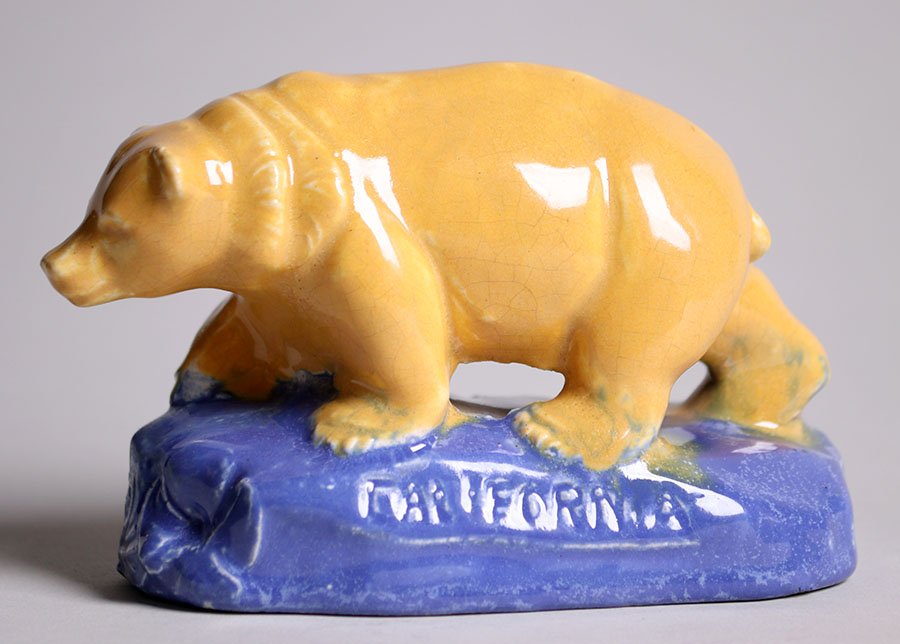 Rare Walrich Pottery California Bear c1920s (1 of 4)
