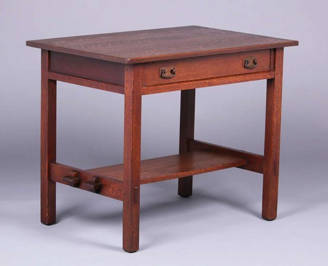 L&JG Stickley 36"w One-Drawer Library Table (1 of 2)