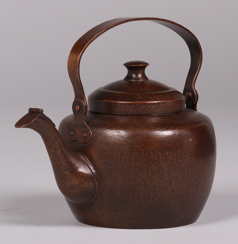 Dirk van Erp Hammered Copper Teapot c1915-1920 (1 of 6)