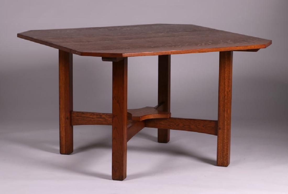 Rare L&JG Stickley 48" Square Clip-Corner Dining Table (1 of 3)