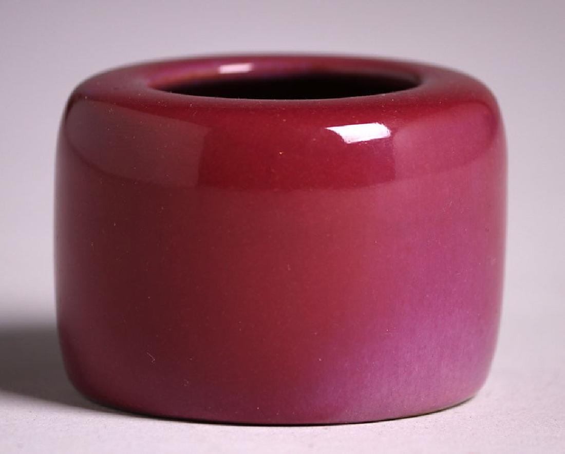 California Faience Small Burgundy Vase (1 of 2)