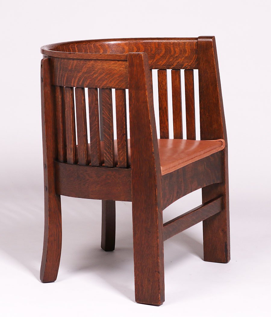 Plail Brothers Barrel-Back Armchair c1910 (1 of 4)