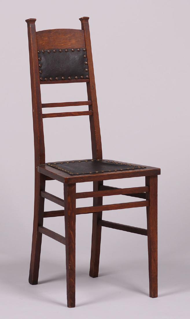 Arts & Crafts Narrow Desk Chair c1905 (1 of 3)