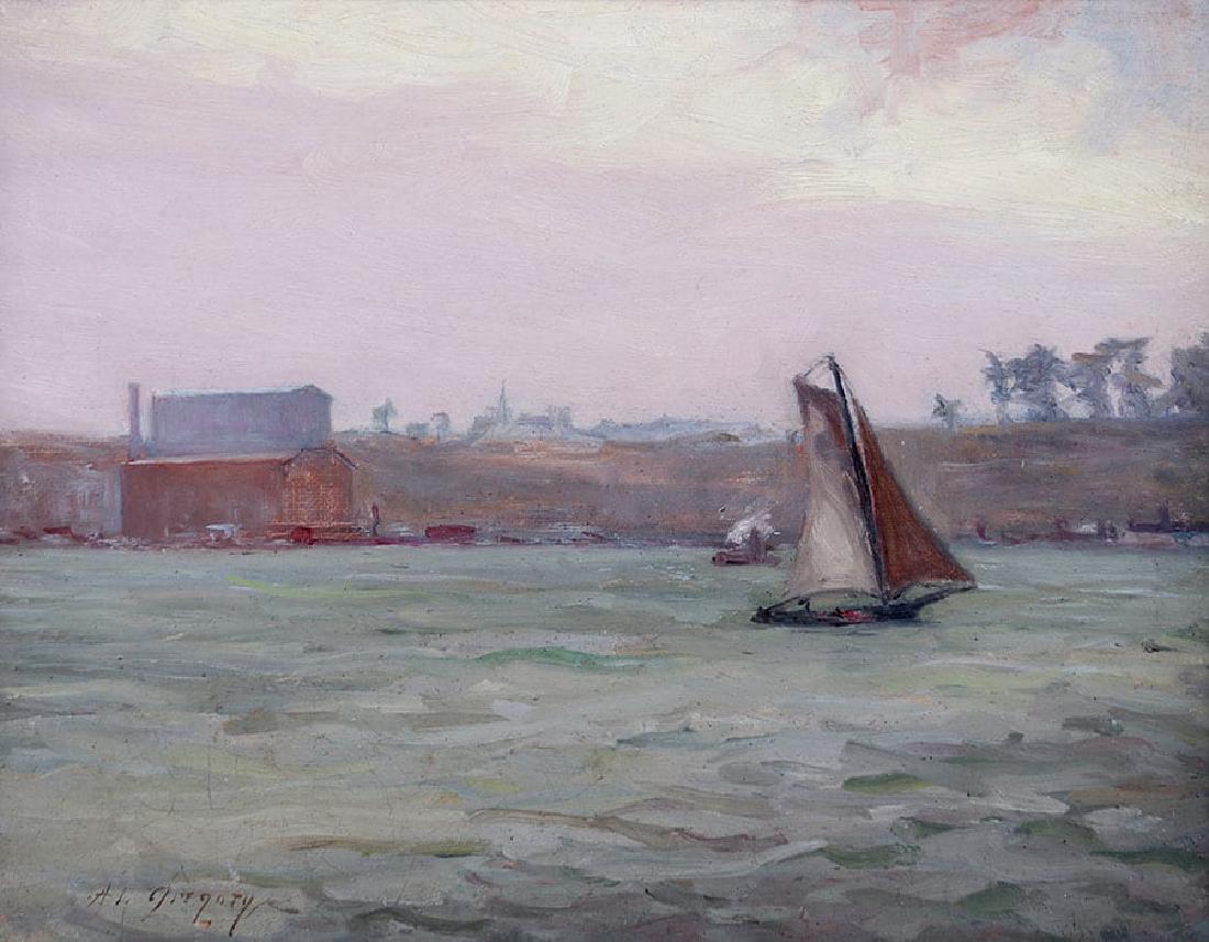 Anne Van Briggle Oil Painting c1890 (1 of 4)