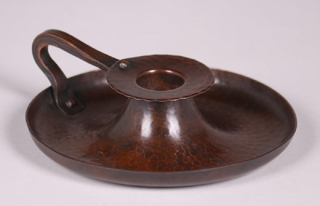 Roycroft Hammered Copper Chamberstick (1 of 3)