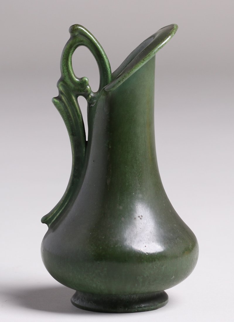 Hampshire Pottery Matte Green Pitcher (1 of 3)