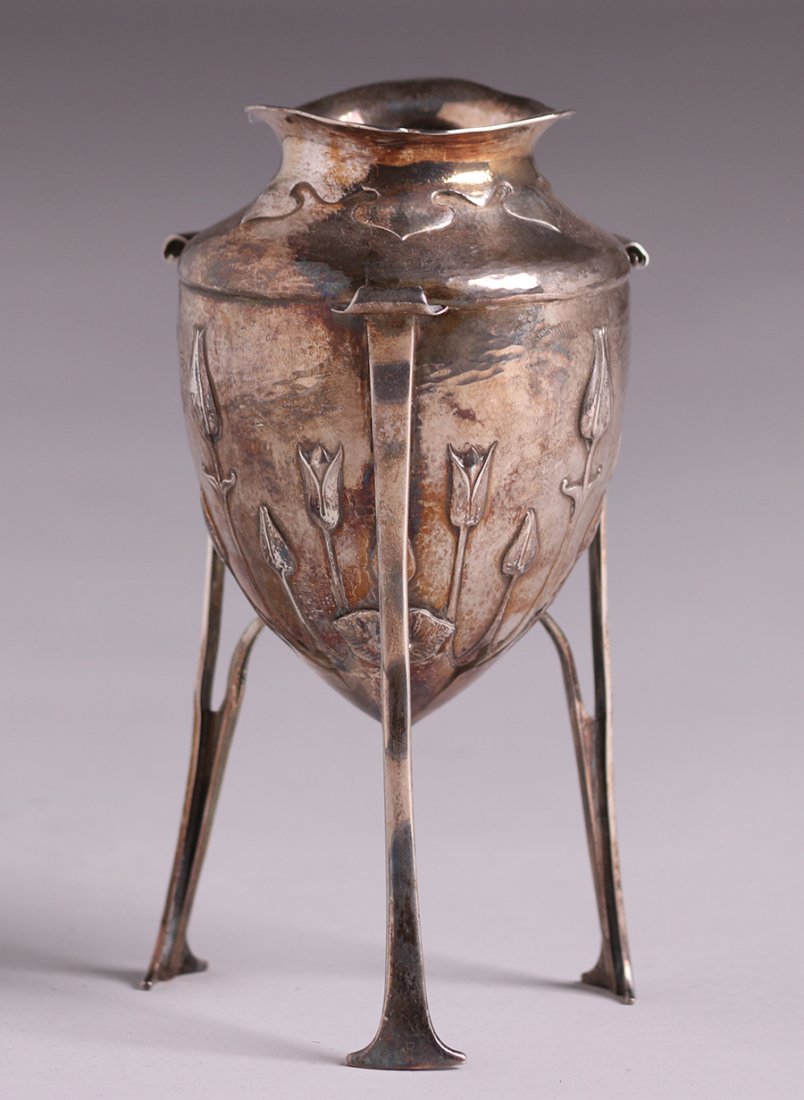 English Arts & Crafts Sterling Silver 3-Leg Vase W.C. (1 of 4)
