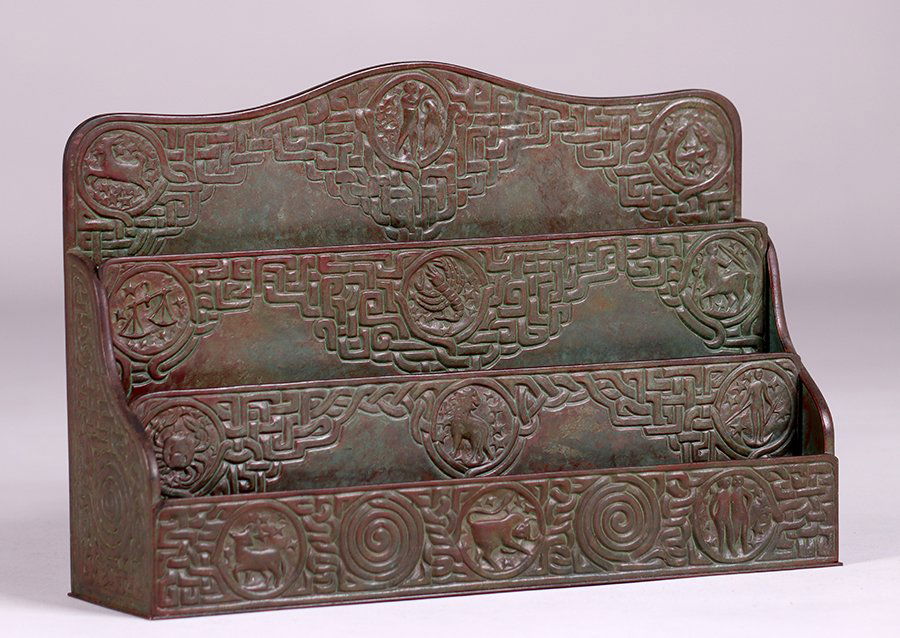 Tiffany Studios Bronze Zodiac Letter Rack (1 of 4)