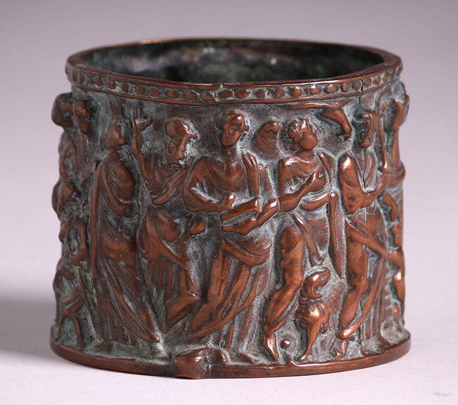 Tiffany Studios Heavy Bronze Figural Vase c1910 (1 of 4)