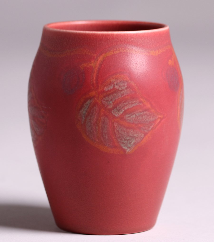 Rookwood Matte Red Vase Louise Abel 1919 (1 of 4)