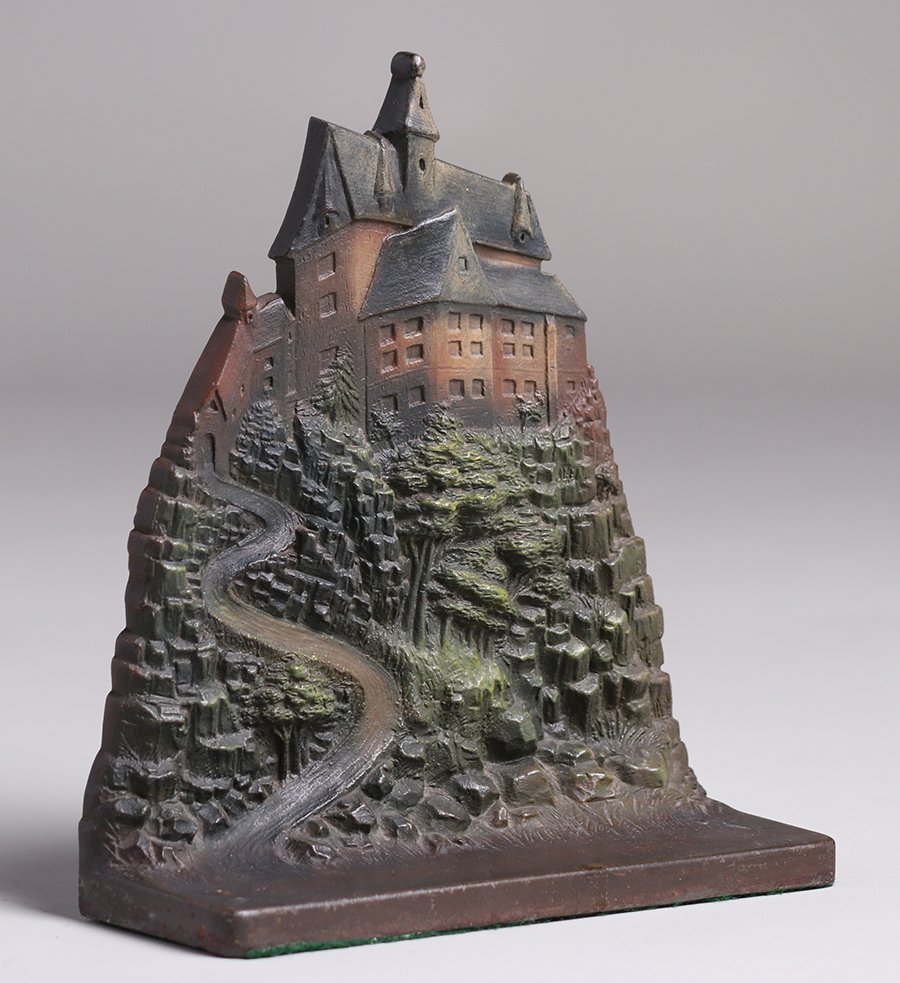Bradley & Hubbard Cast Iron Castle on Hill Door Stop (1 of 3)