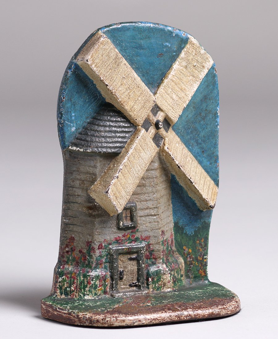 Dutch Windmill Cast Iron Door Stop c1910 (1 of 2)