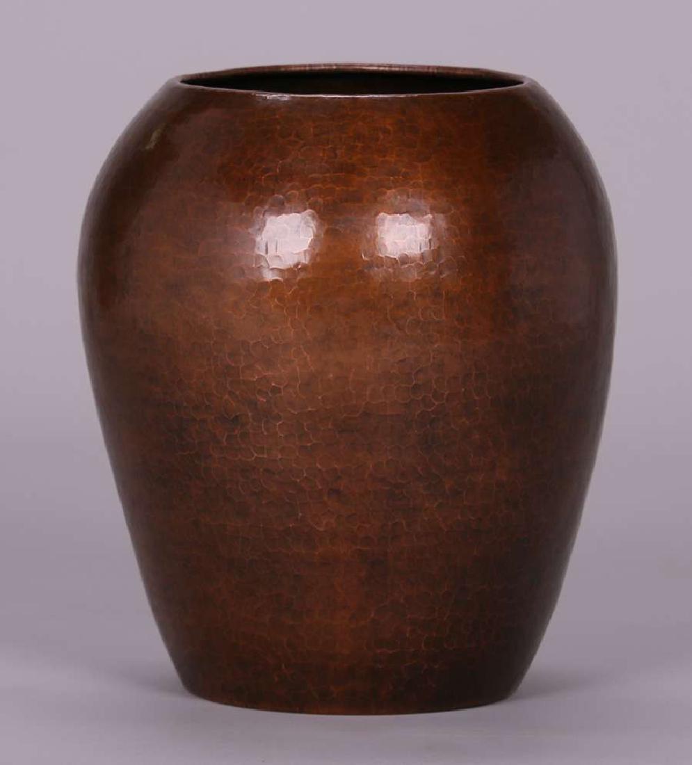 Large Dirk van Erp Hammered Copper Bulbous Vase (1 of 4)