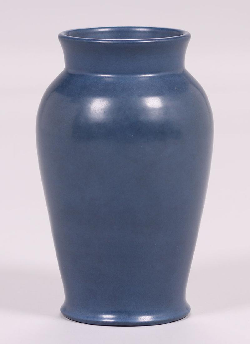 Marblehead Pottery 9"h Matte Blue Vase (1 of 2)
