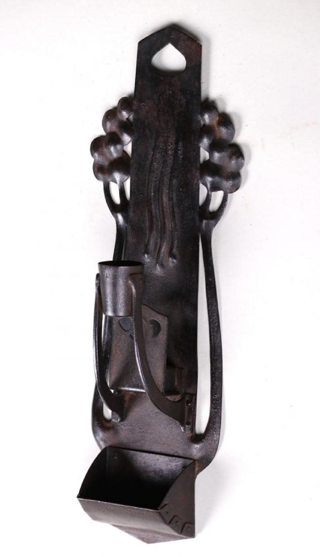 Arts & Crafts Jugendstil Iron Candle Sconce c1905 (1 of 3)