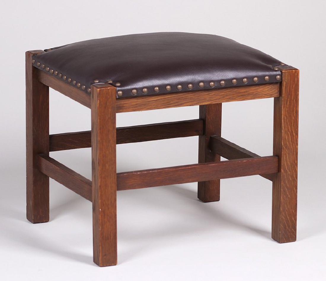 Lifetime Furniture Co Footstool #406: Lifetime Furniture Co Footstool #406. Signed. Excellent original finish. 18"w x 16"d x 15"h. Spend $5000 or more at this auction and all of your SHIPPING IS FREE within the lower 48 states.SHIPPING
