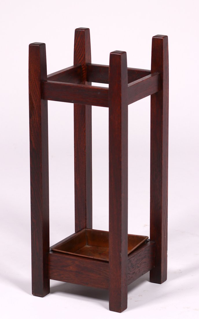 Michigan Chair Co Oak Umbrella Stand c1910 (1 of 4)