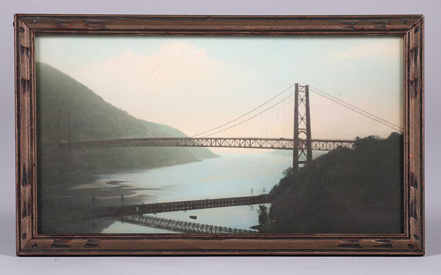 Antique Hand-Tinted Photo of Connecticut Bridge (1 of 3)