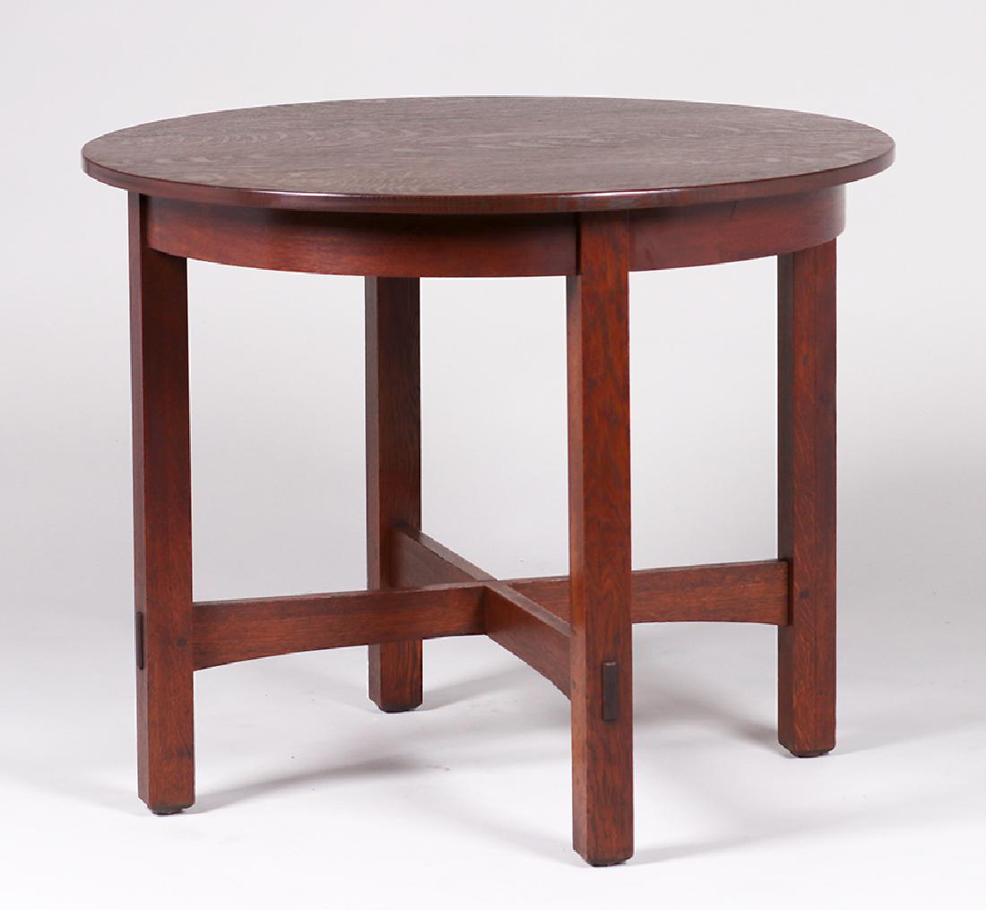 L&JG Stickley 36"d Lamp Table c1905-1907 (1 of 3)
