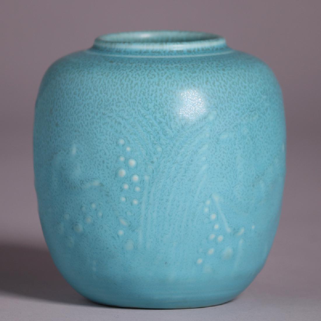 Rookwood Matte Turquoise Vase 1934 (1 of 3)