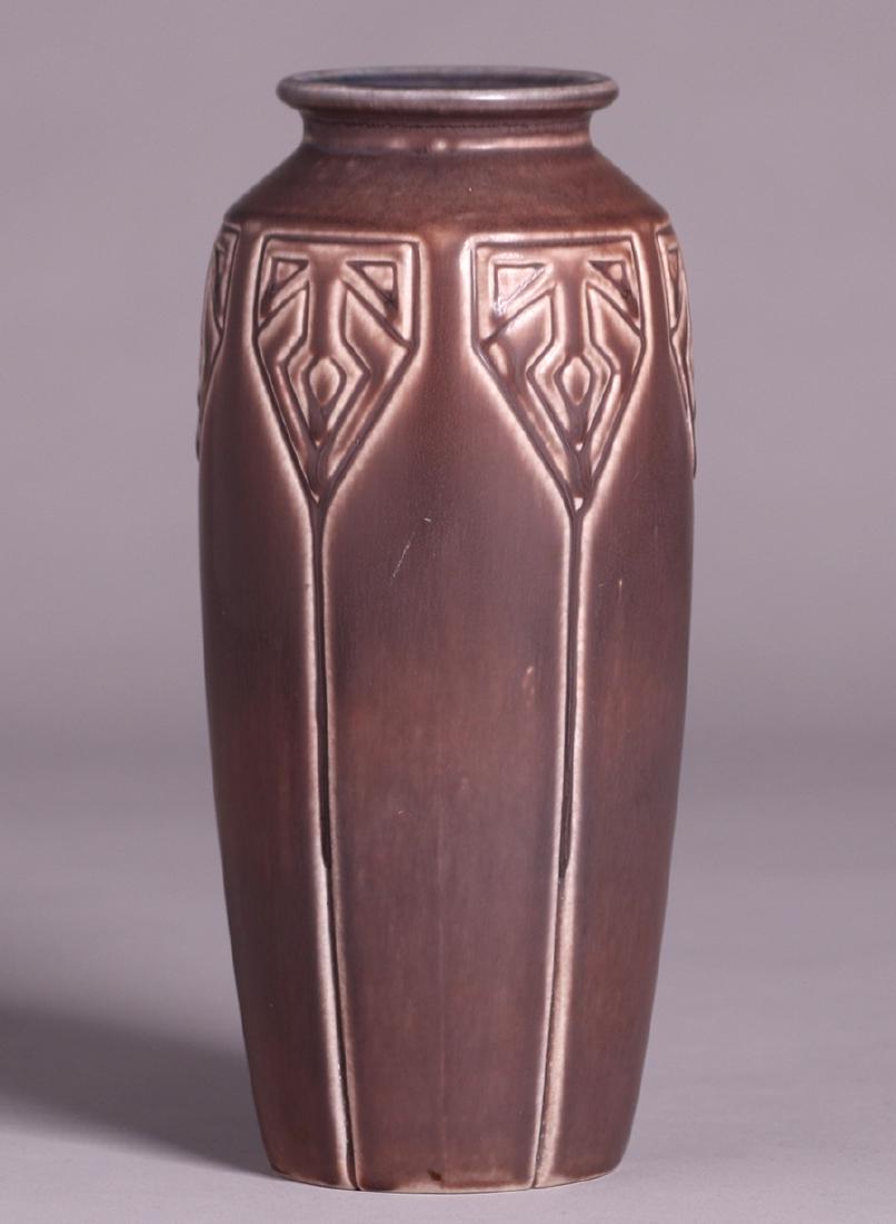 Rookwood Tall Matte Brown Vase 1919 (1 of 4)