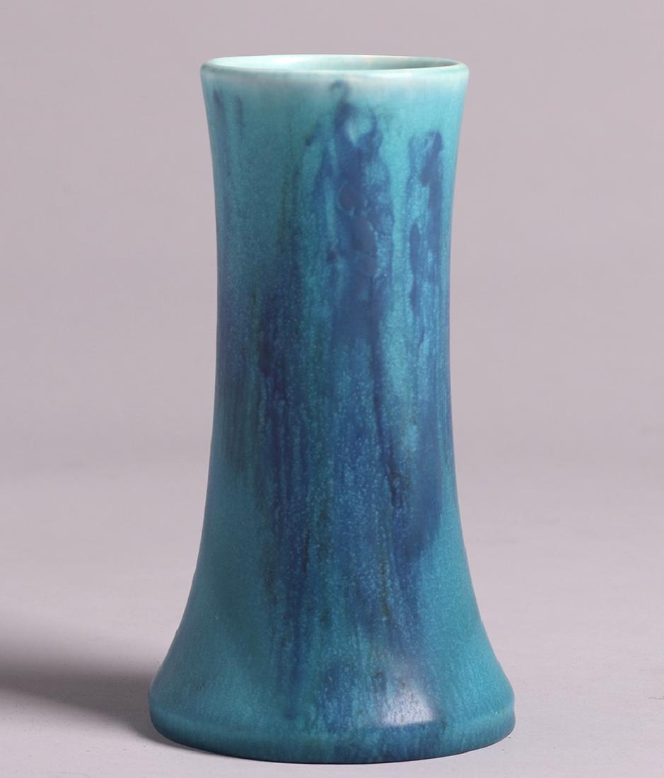 Rookwood Elizabeth Barrett Matte Blue Vase 1925 (1 of 3)