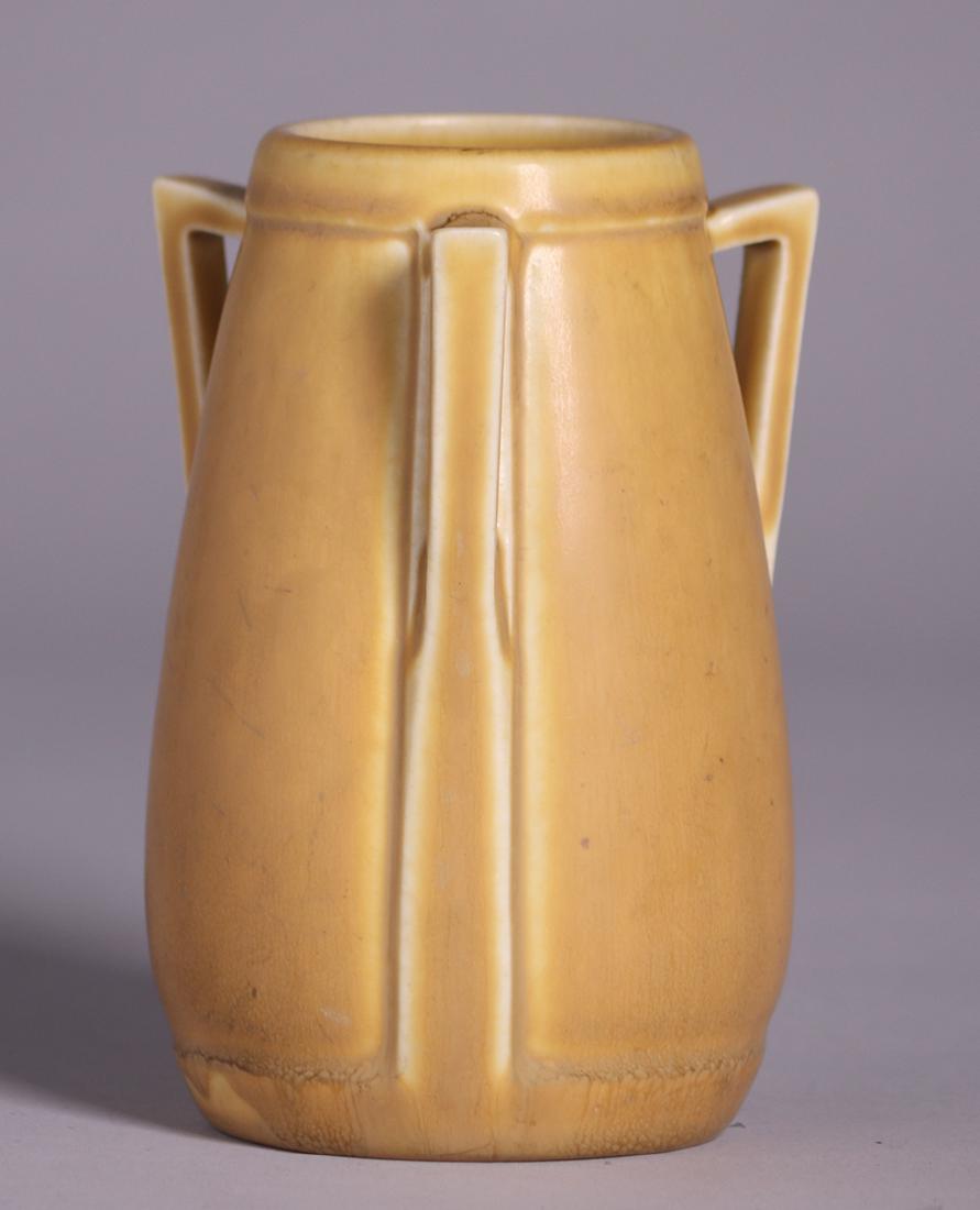 Rookwood Matte Yellow Three-Handled Vase 1927 (1 of 3)