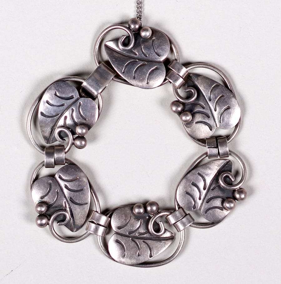 Arts & Crafts Sterling Silver Chain Link Bracelet c1920 (1 of 2)