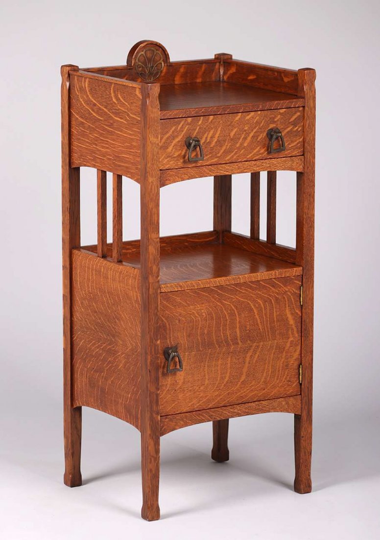 Luce Furniture Co Inlaid Nightstand c1905-1910 (1 of 5)