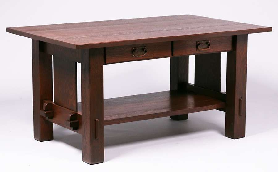 CA Arts & Crafts Library Table - Grand Island Mansion (1 of 2)