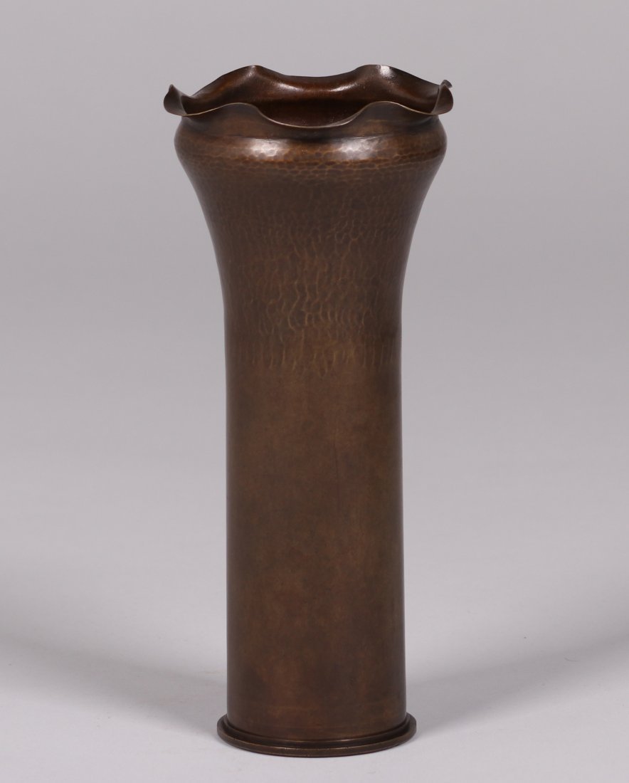 Dirk van Erp Hammered Brass Shell Casing c1909 (1 of 4)