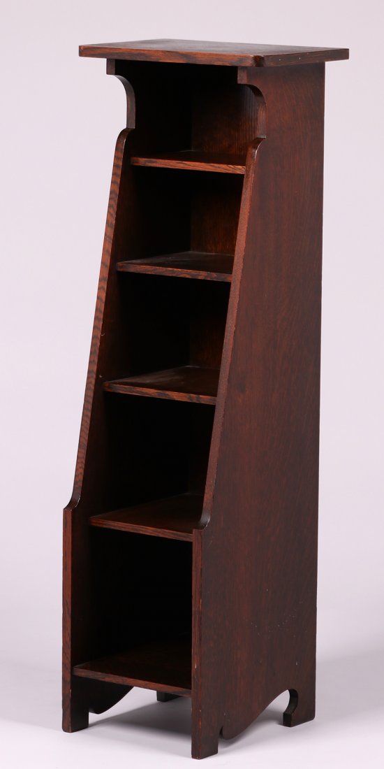 Stickley Brothers Stepped-Back Magazine Stand c1910 (1 of 3)